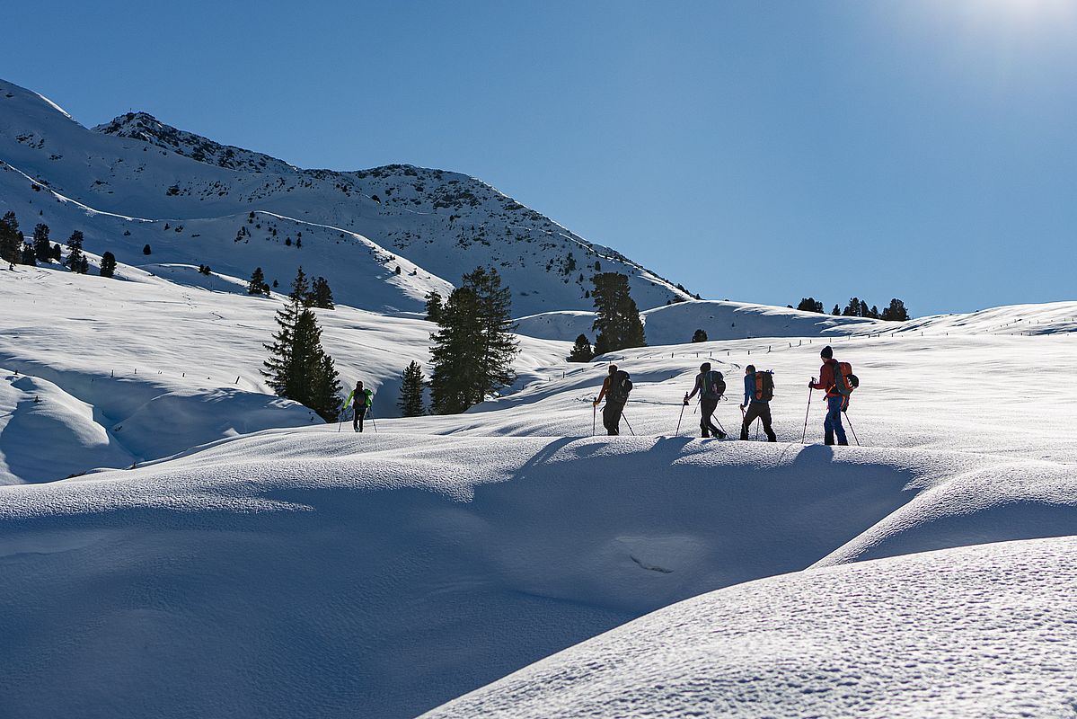 Wir ganz allein in toller Winterlandschaft