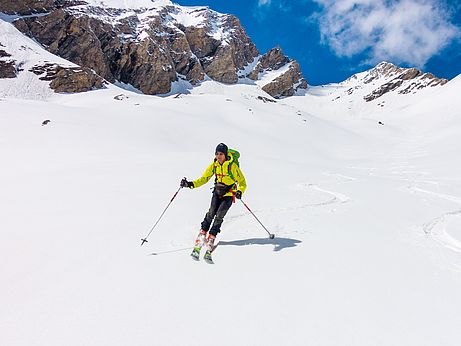 Abfahrt von der Grauen Scharte, Hohe Tauern