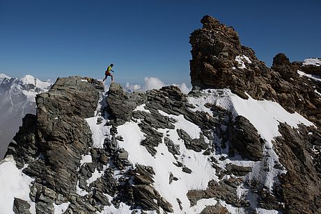 Kilian Jornet am Matterhorngrat