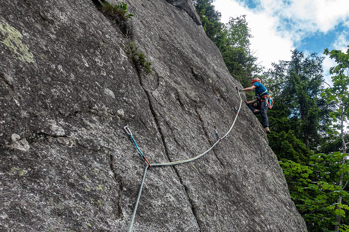 In der dritten Seillänge (7-) von Silbermond 