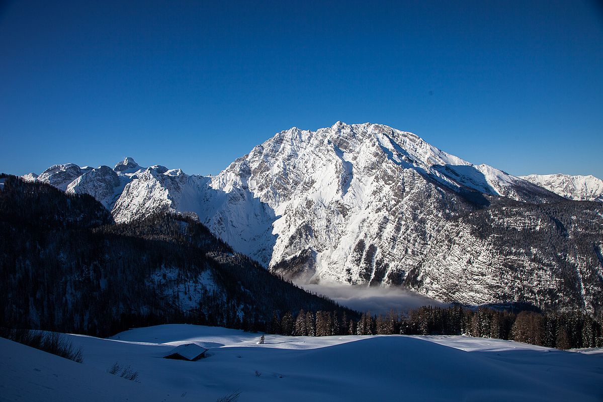 Hoch über dem Königsee mit Blick auf Watzmann...