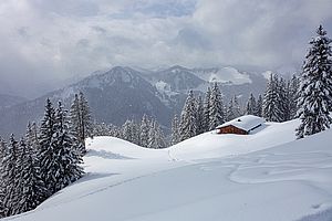 Im letzten Teil des Anstiegs zur Rotwand kam dann die Sonne zum Vorschein