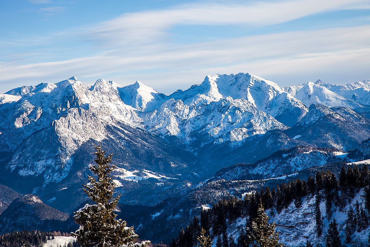 Blick in die Berchtesgadener Alpen. 