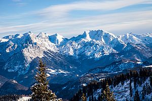 Blick in die Berchtesgadener Alpen. 