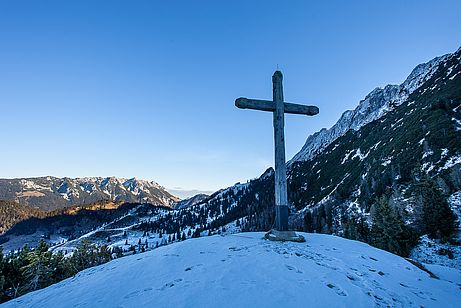 Am Hocheck - rechts oben der Scheffauer, links im Hintergrund der Zahme Kaiser