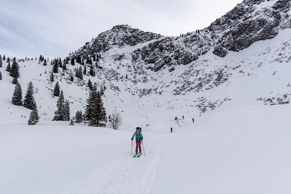 Düsteres Nordwandambiente am Weißkopfkogel