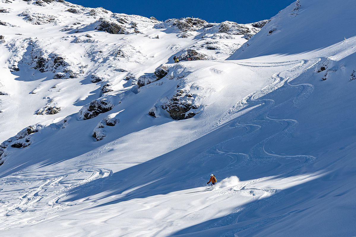 Pulverschnee in den Nordhängen