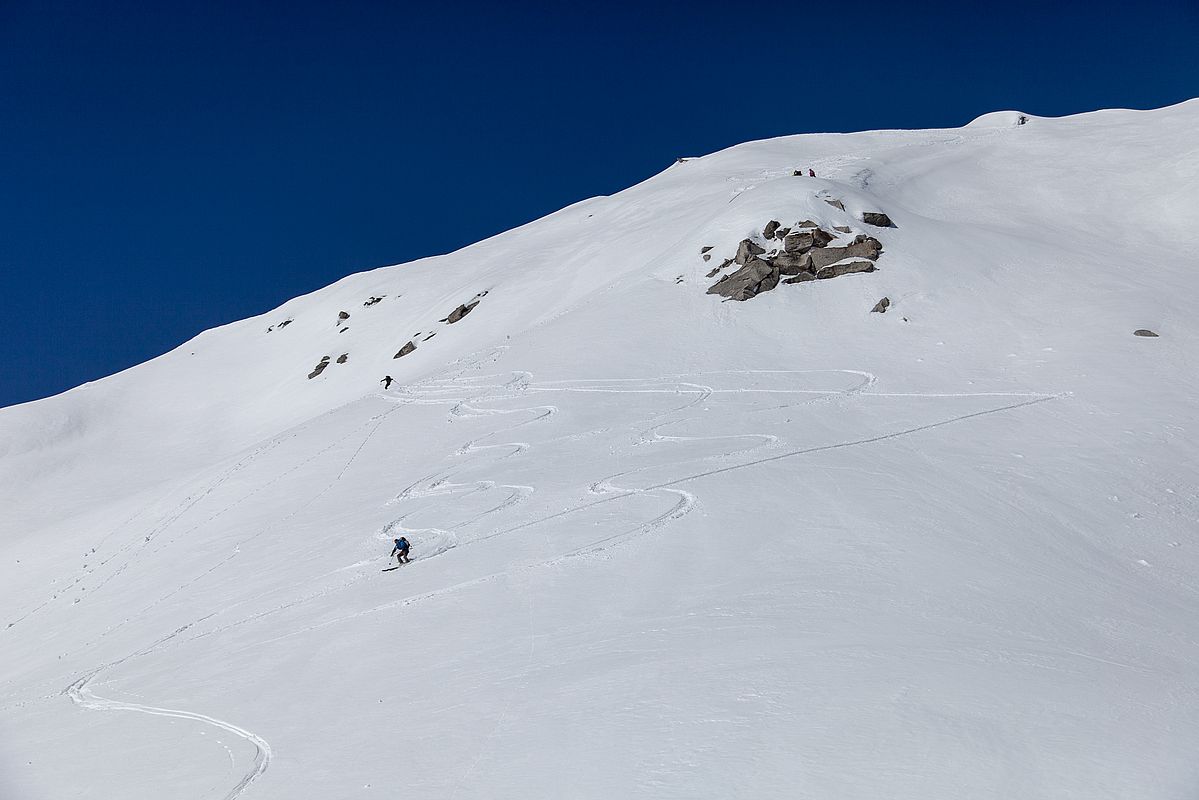 Blick auf den Gipfelhang