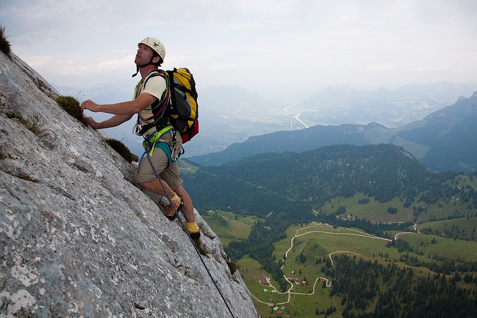 Die Zettenkaiser-Ostwand gehört zu den beliebtesten Routen des Tourengebiets.