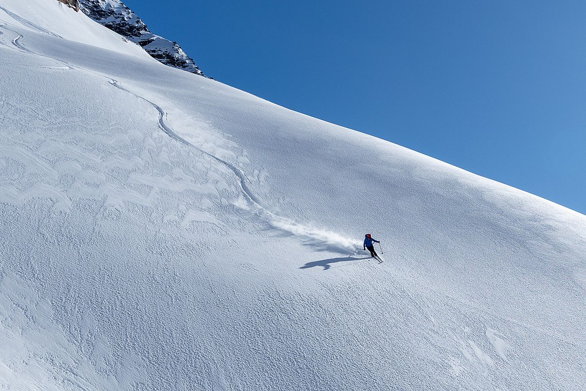 Mit der richtigen Spurwahl gabs auch noch unberührten Pulverschnee