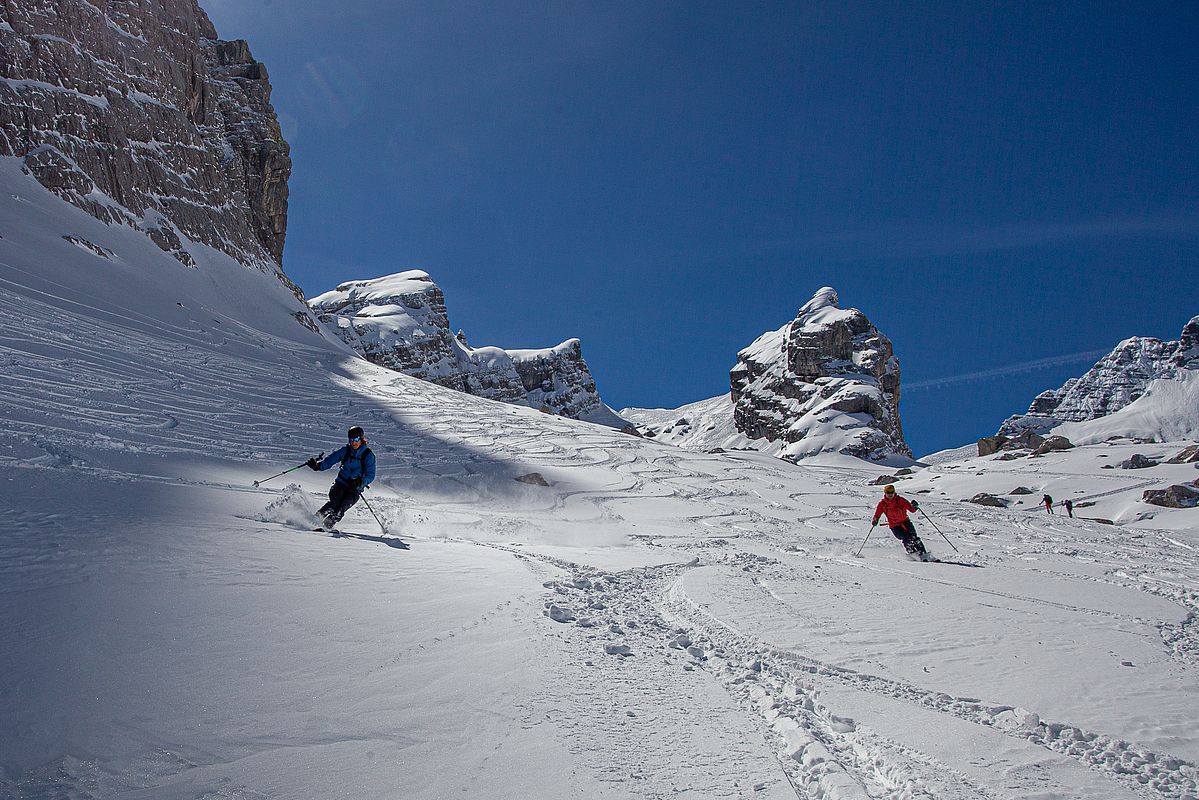 Perfekte Verhältnisse im Mittelteil des Watzmannkares