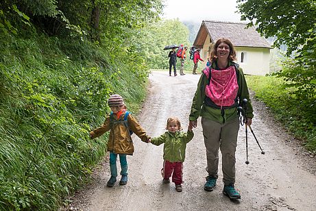 Auch die kleine Amira mochte immer wiede selber wandern.