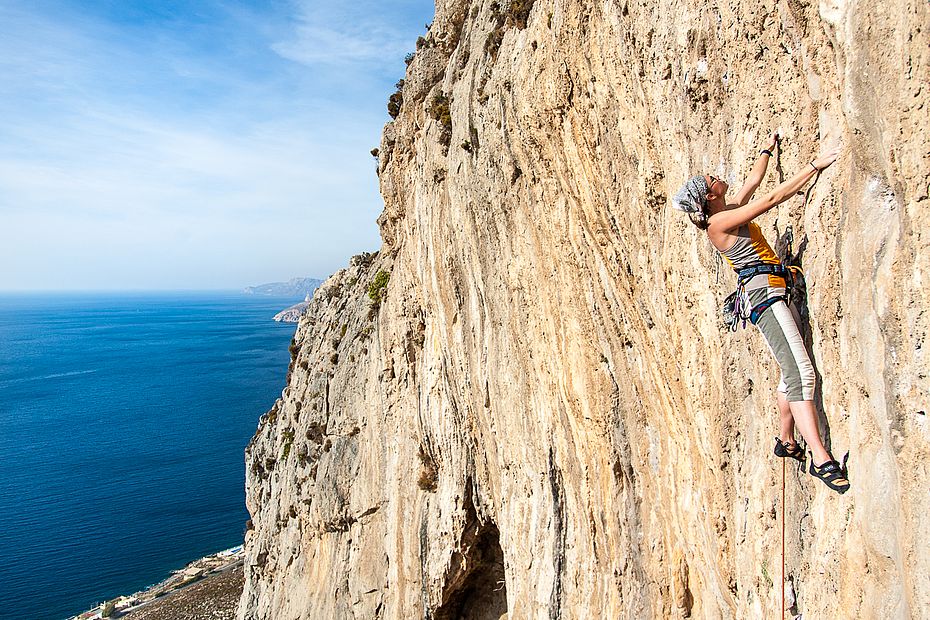 Die Kletterroute Ector (6c) im Sektor Illiada auf Kalymnos