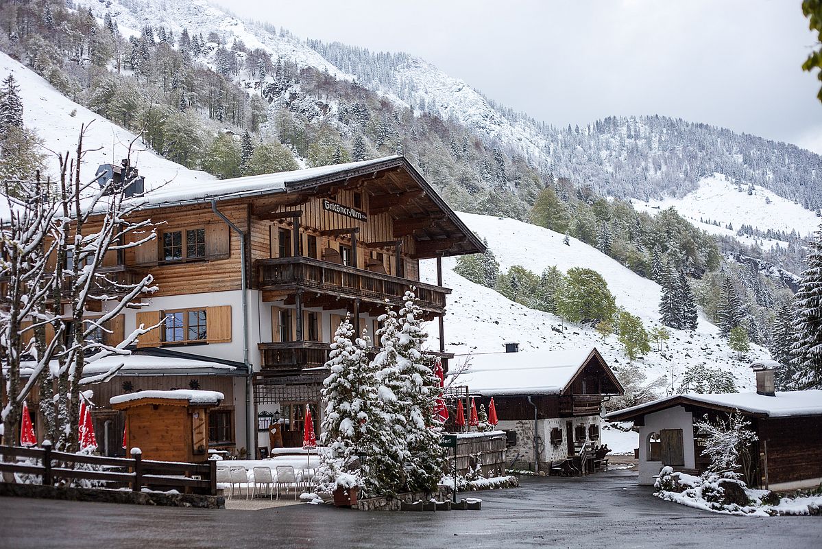 Neuschnee an der Griesneralm