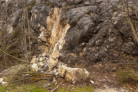 Der Felssturz in Flintsbach