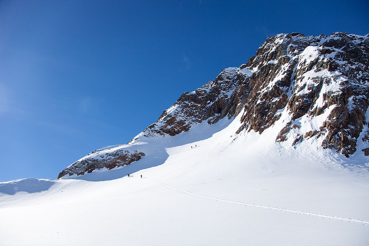 Die letzten Meter zum Skidepot