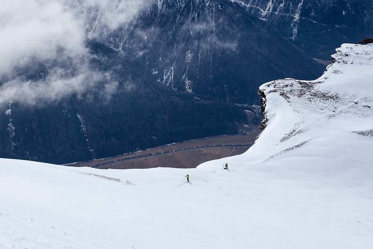 Tiefblick vom Wolfendorn ins Pfitschertal