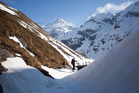 Endlich auf der anderen Seite der Schlucht, Glocknerblick inklusive.