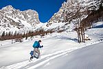 25 cm Pulverschnee auf harter Unterlage auf Höhe der Gaudeamushütte