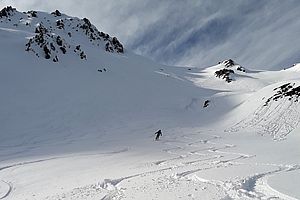 Tolle Skimulden in der Nordostabfahrt