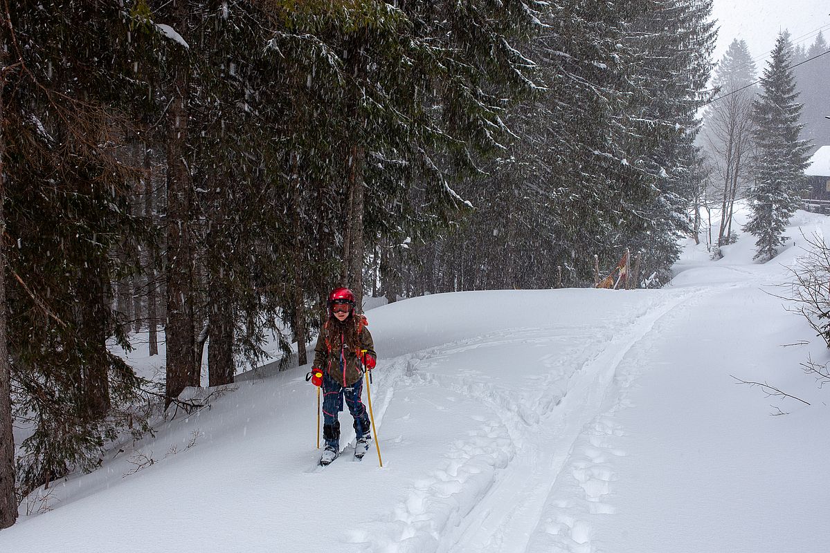 Auf dem Weg in Richtung Drei Tannen Lift