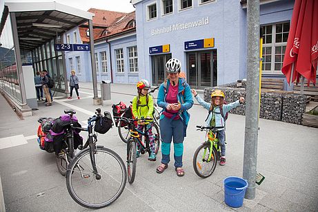 Start in Mittenwald am Bahnhof