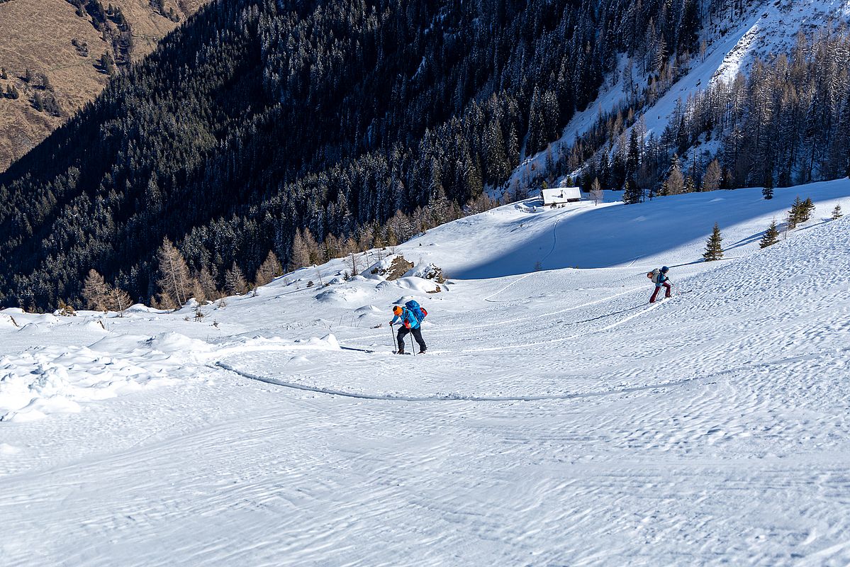 Erste Steilstufe über der Alm