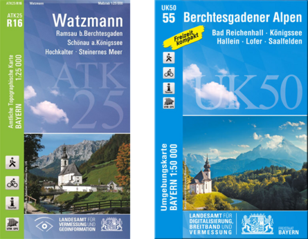 Wanderkarten der Bayerischen Landesvermessung