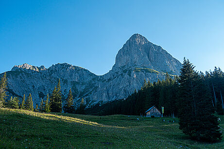 Der Kalbling vom Parkplatz an der Oberst-Klinke-Hütte