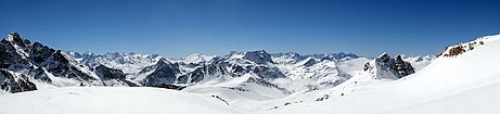 Panorama auf dem Weg zum Piz Surgonda.