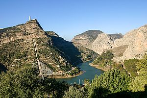 Klettergebiet El Chorro in Andalusien, Spanien