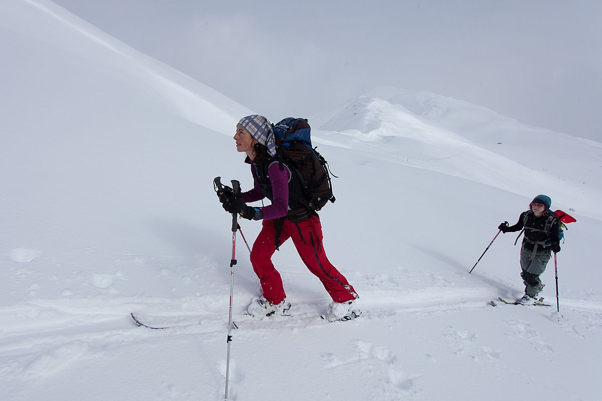 Kurze Aufhellungen im Aufstieg zur Rötenspitze 