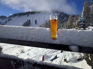 Neuschnee an der Oberen Firstalm