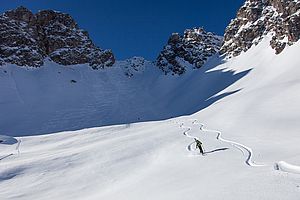 Abfahrt in den Lechtaler Alpen