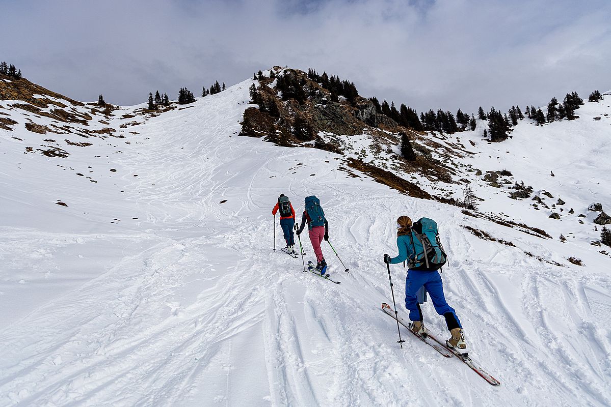 Aufstieg zum Weißkopfkogel am Sonntag