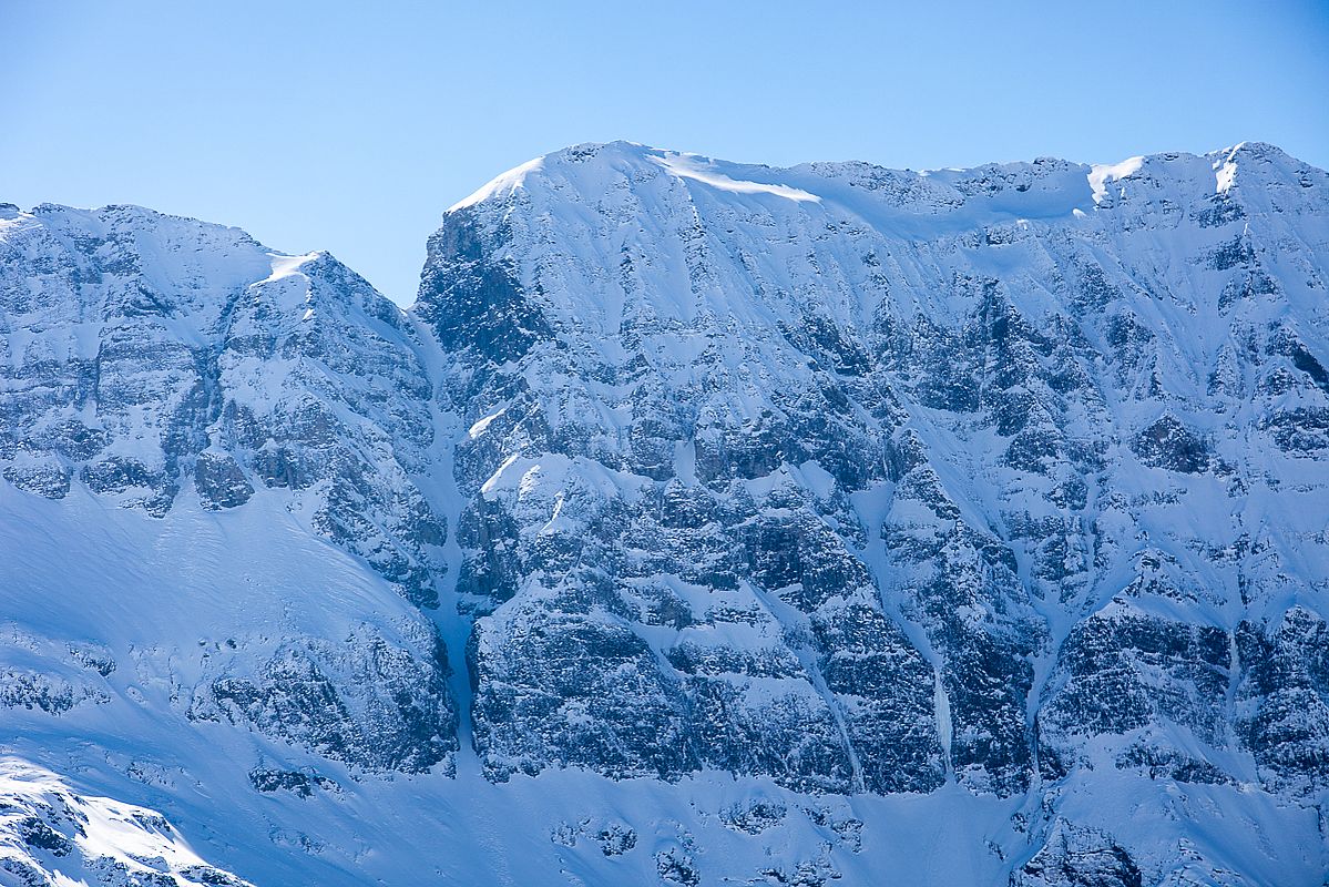 Gegenüber die Tauernklamm, die auch schon mit Ski befahren wurde. 