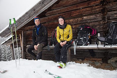 Gemütliche Trinkpause auf der Studlalm