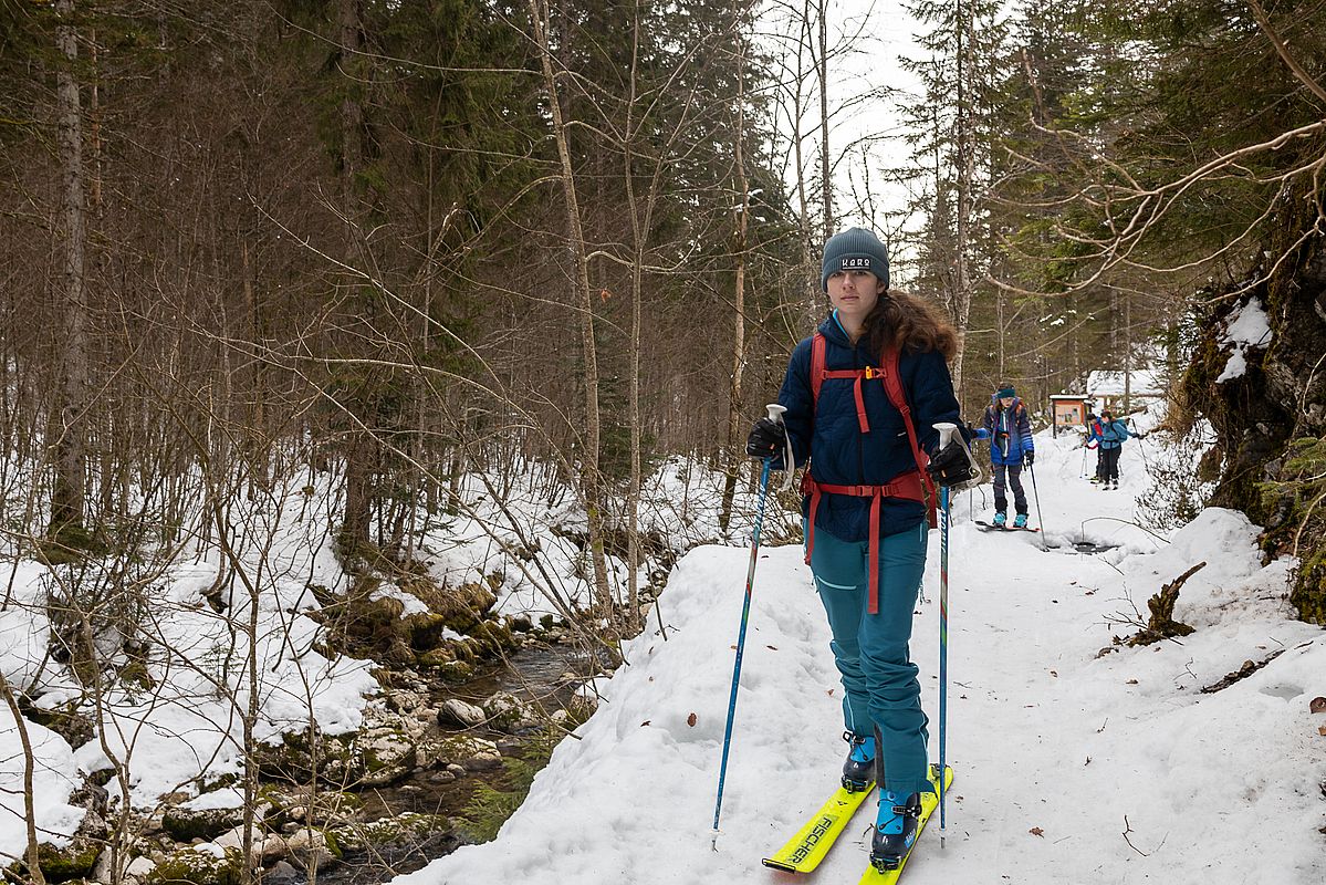 Talhatscher am Winterwanderweg in Richtung Schwarzentenn