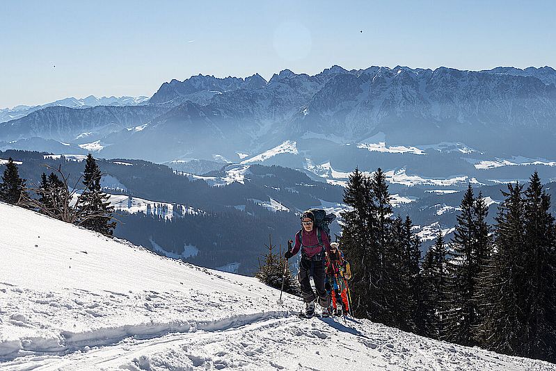 Blick zum Kaisergebirge