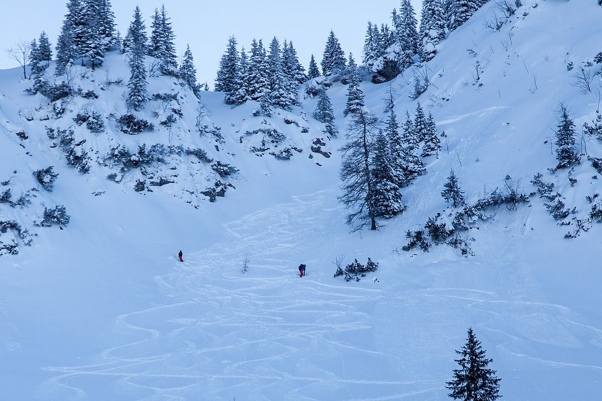 Der Stopselzieher - rechts oben ist die Abrisskante des kleinen Schneebretts erkennbar.