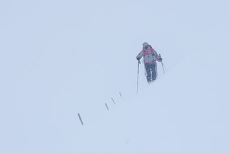 Am Weg zum Geiseljoch gibt es dann nicht mehr viel Sicht. 