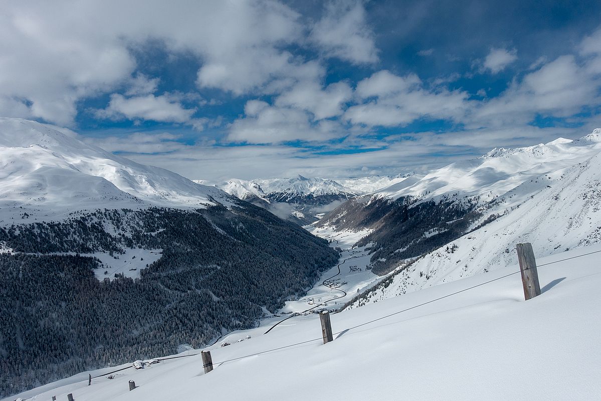 Blick ins Langtauferer Tal vom Aufstieg zum Glockhauser