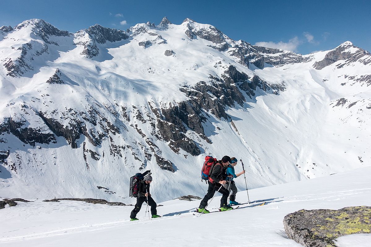 Aufstieg von der Richterhütte zum Windbachtalkopf.