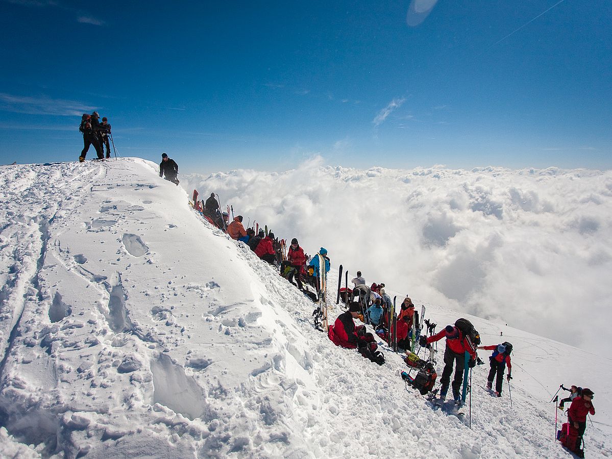 Massenauflauf am Hocharn-Gipfel 