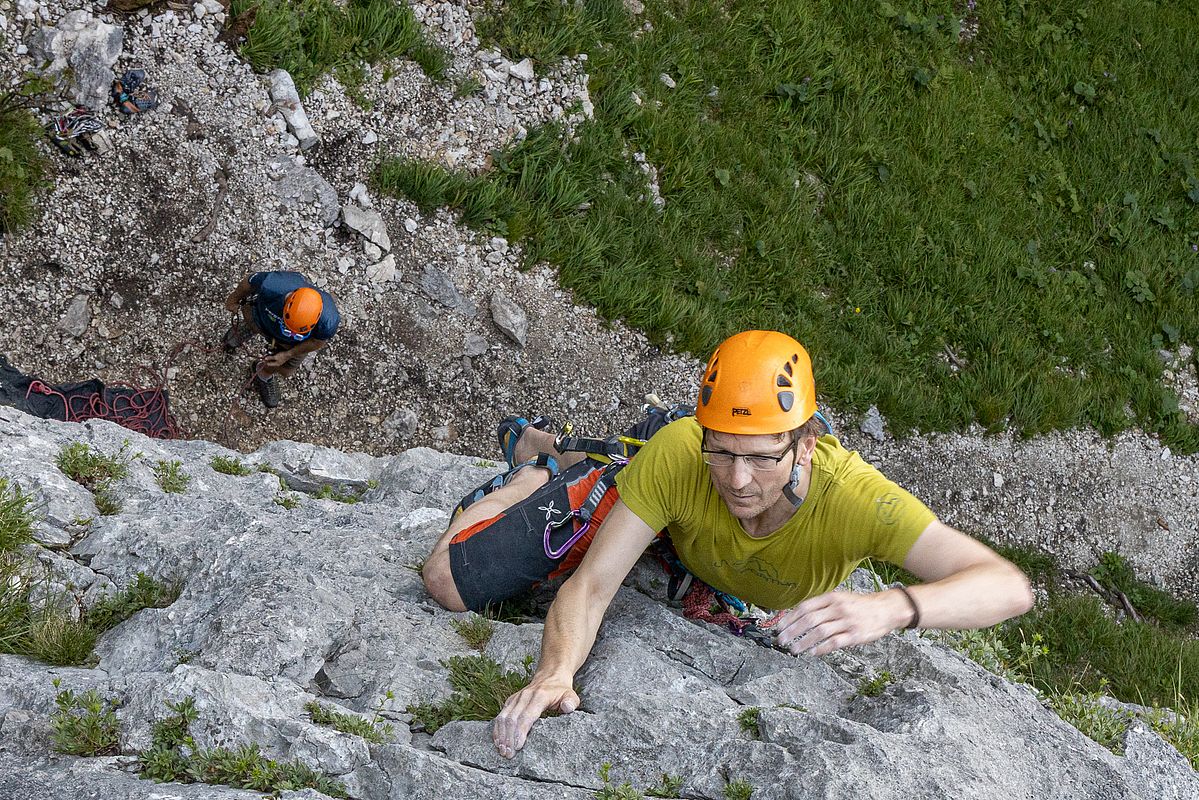 Georg klettert den Wintertraum (6+)