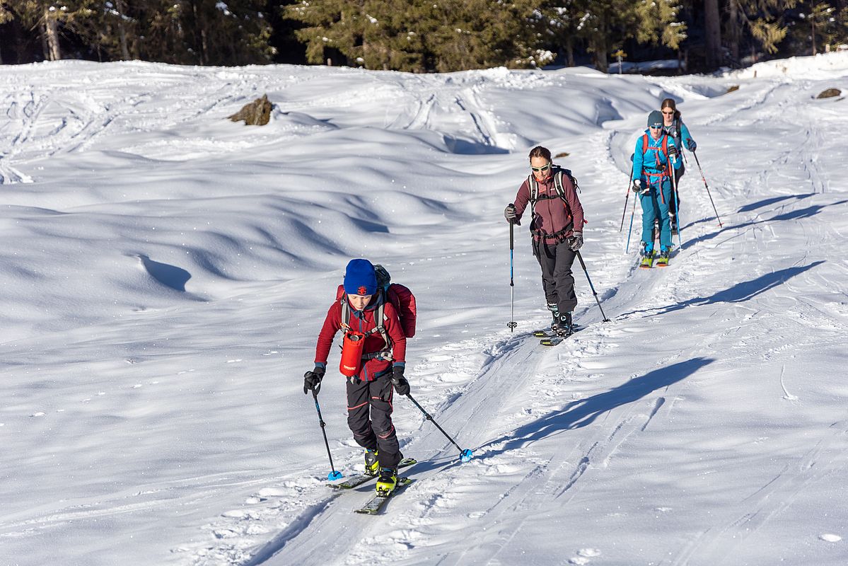 Start mit Ski aus dem Langen Grund