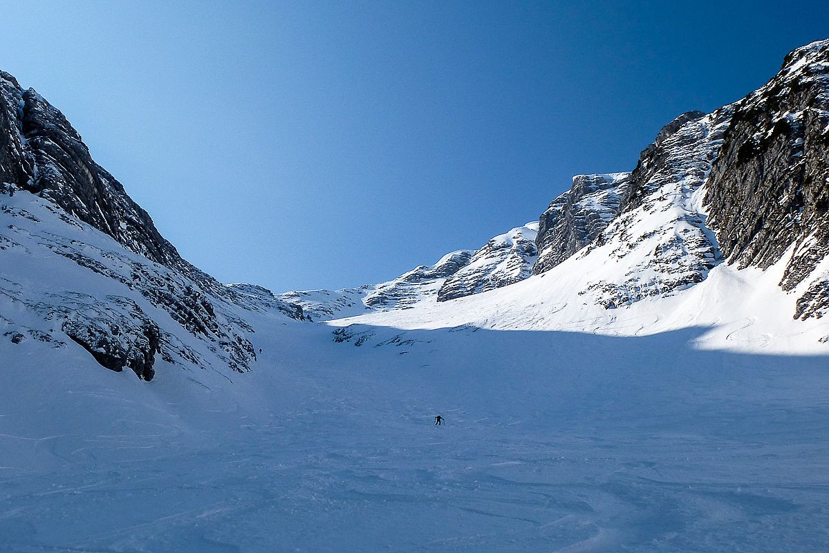 Viel Pulverschnee und zahlreiche Spuren.