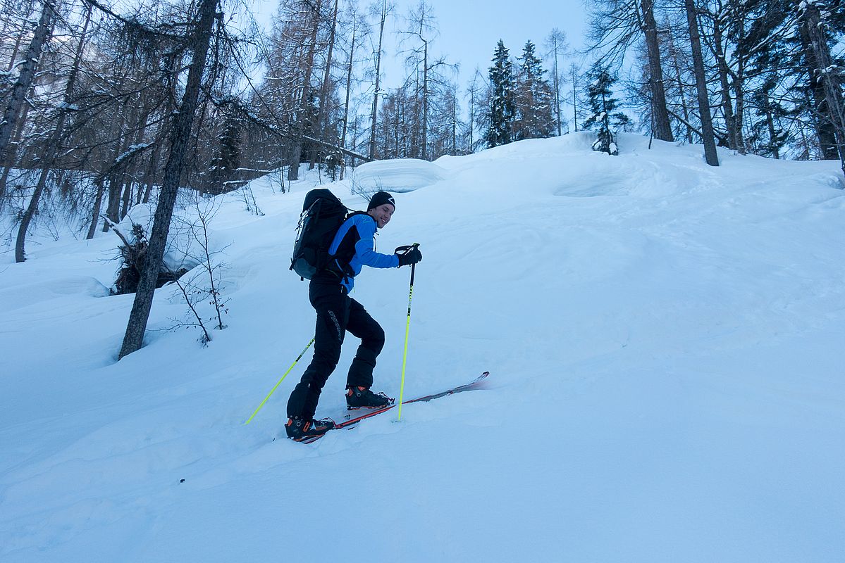 Viel Schnee auf Höhe der Ebersberg-Jagdhütte.