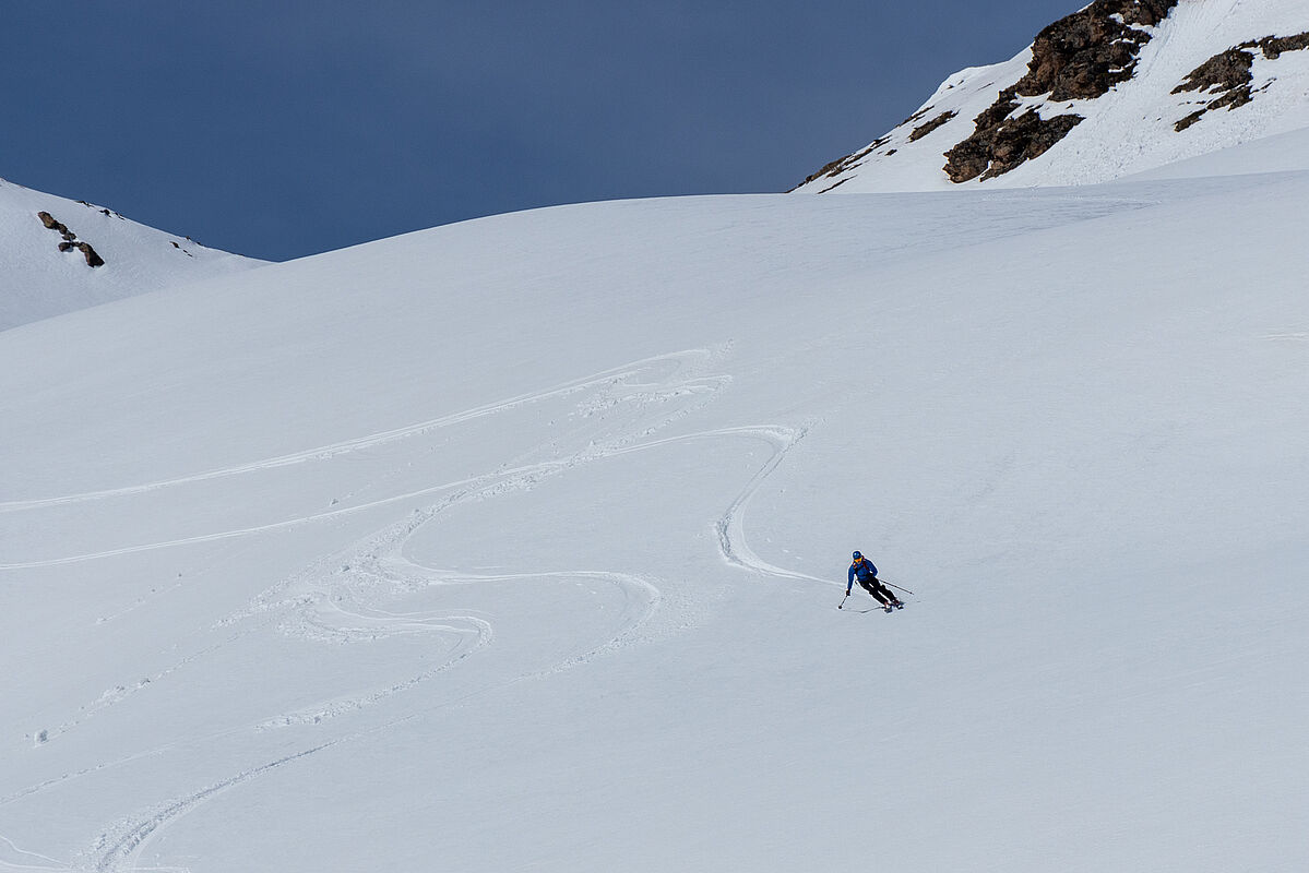  In den Südhängen auf ca. 2500 m wurde es dann schon recht weich 