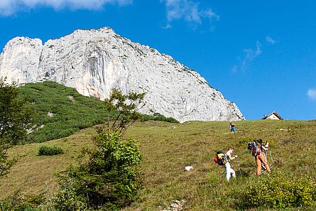 Untersberg Südwand mit dem Scheibenkaser